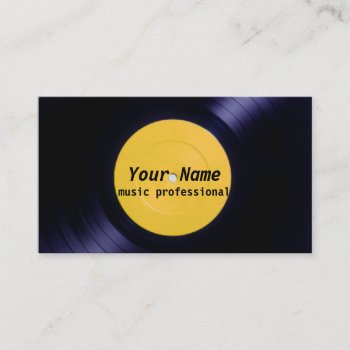 Music Business Card Vinyl by TwoFatCats at Zazzle