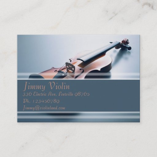 Customizable Music Business Card - Violin