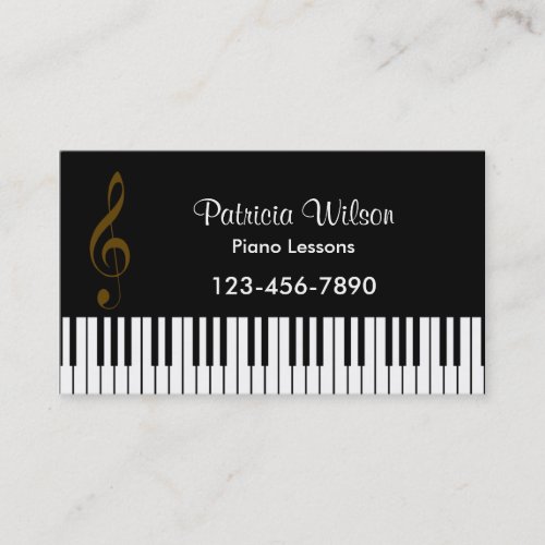 Music Business Card (White Back)