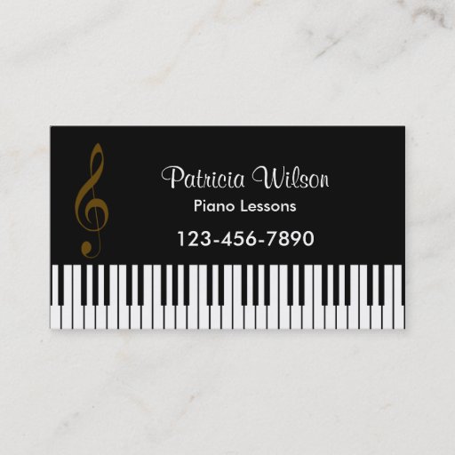 Customizable Music Business Card (White Back)
