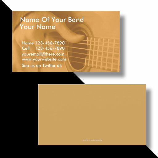 Customizable Music Business Cards