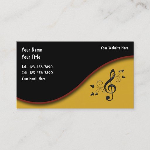 Customizable Music Business Cards