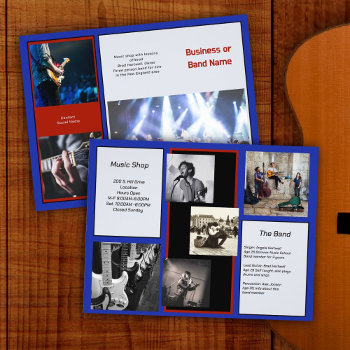Music Business Many Photos Sample Brochure Flyer by millhill at Zazzle
