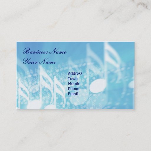 Customizable Music Business-Personal Card Business Cards