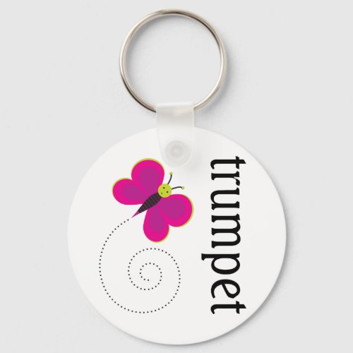 Music Butterfly Trumpet Gift Keychain