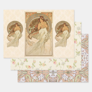 Music by Alphonse Mucha, Gifts Wrapping Paper Sheets