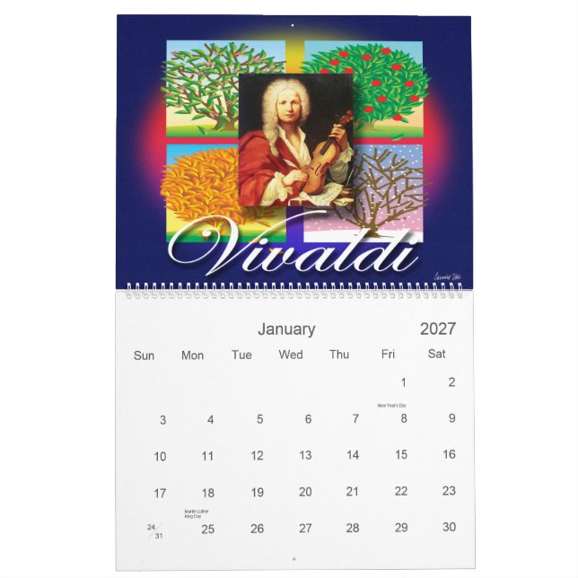 MUSIC CALENDAR (Jan 2027)