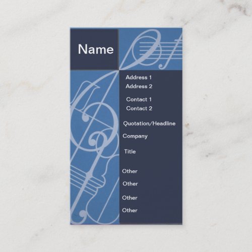 Music Card Business Card Templates