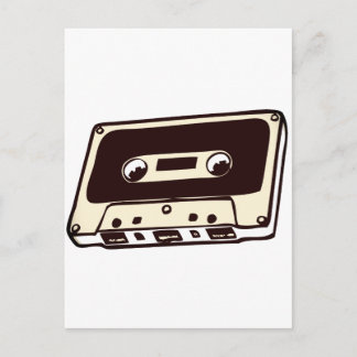 MUSIC CASSETE TAPE POSTCARD