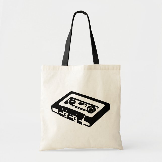 Music Cassette Design Tote Bag (Front)