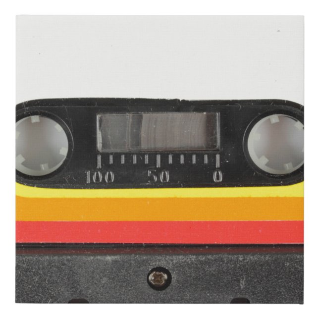 Music cassette faux canvas print (Front)