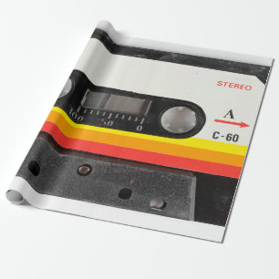 Music cassette wrapping paper