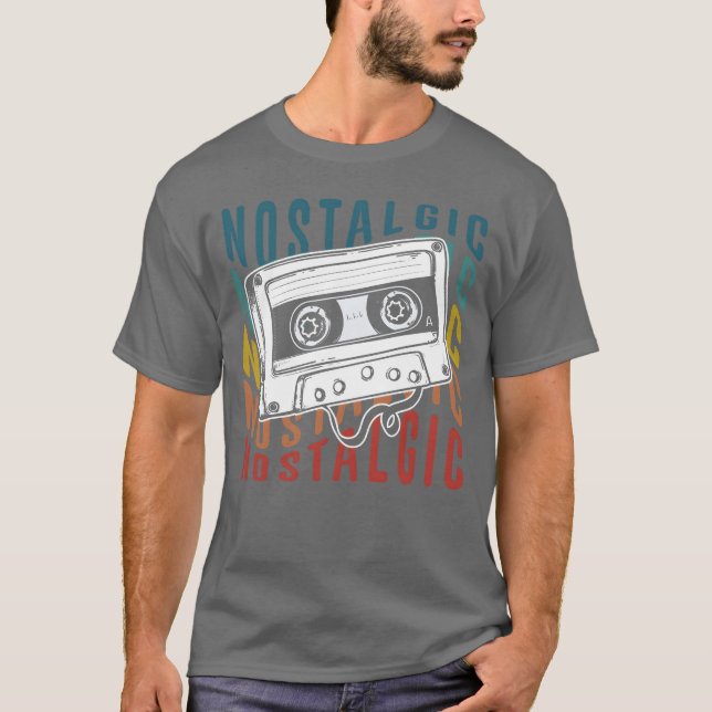 Music Cassettehemed Rock Original retro T-Shirt (Front)