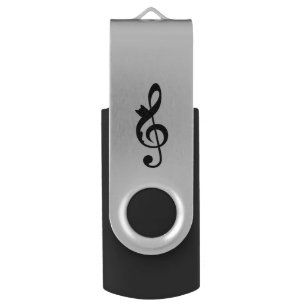Music Cat Clef Flash Drive