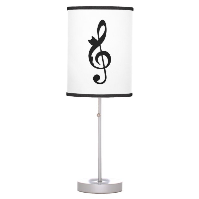 Music Cat Clef Table Lamp (Front)