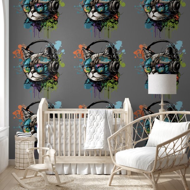 Music Cat Custom  Wallpaper (Kids)