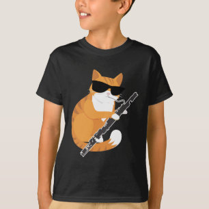 Music Cat Sunglasses Bassoonist Musician Bassoon T-Shirt