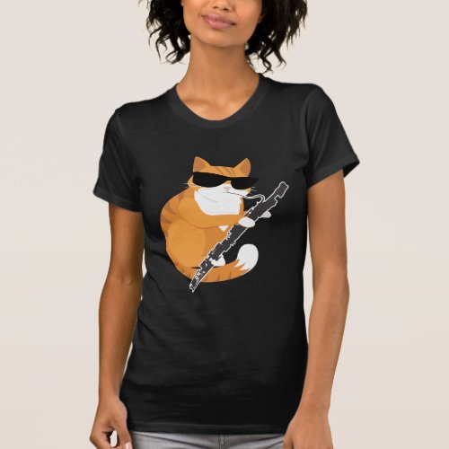 Music Cat Sunglasses Bassoonist Musician Bassoon T_Shirt