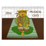 Music Cats Calendar at Zazzle