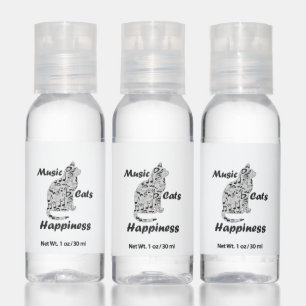 Music Cats Happiness - Cat Lover Musician Hand Sanitizer