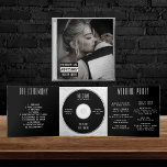 Music CD Album Cover Booklet Black Wedding Program<br><div class="desc">Music CD cover and booklet wedding program with photo.  Personalize it with your event details and a picture of the bride and groom.</div>