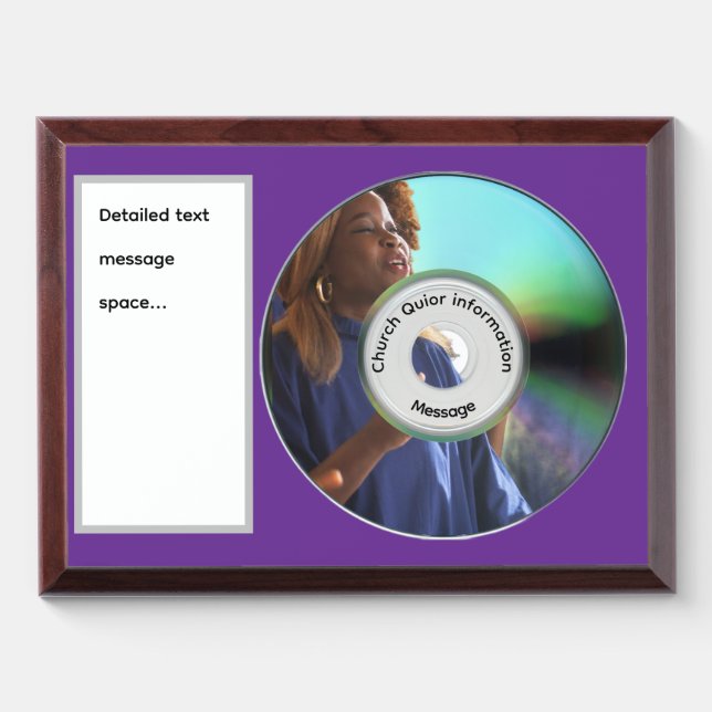 Music CD Award Plaque (Horizontal)