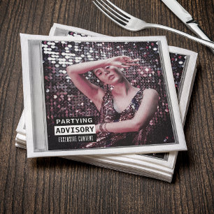 Music CD Case Album Cover Birthday Party Napkins
