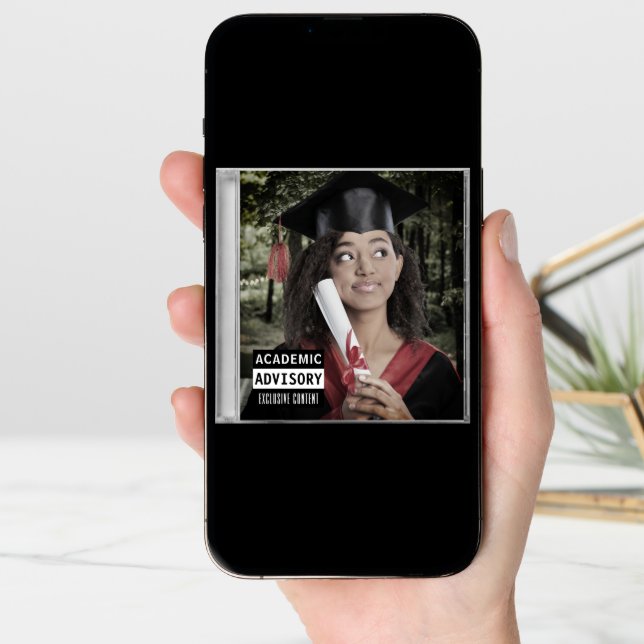 Music CD Case Album Cover Red Graduation Announcement (Front Digital)