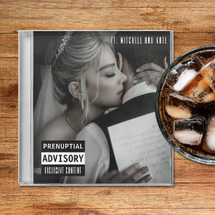 Music CD Case Album Cover Wedding Glass Coaster