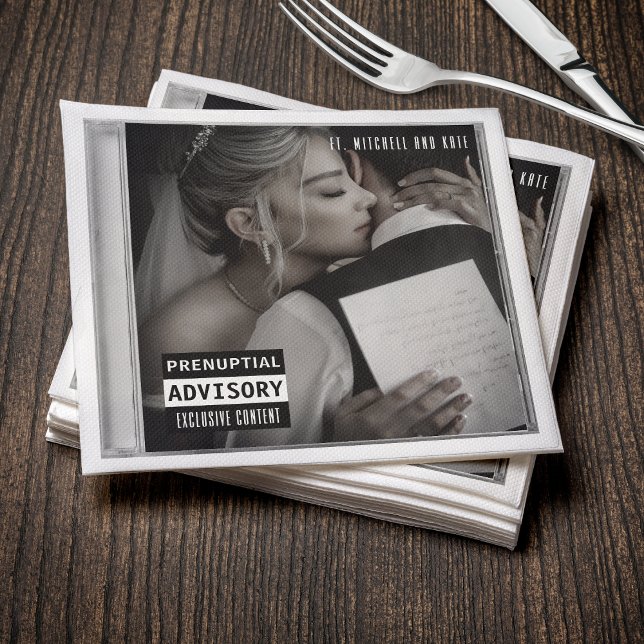 Music CD Case Album Cover Wedding Napkins (Creator Uploaded)