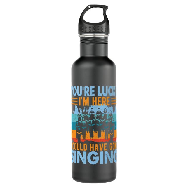 Music Choir gifts Musician Singer Stainless Steel Water Bottle (Front)