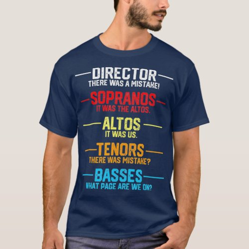 Music Choir Members design For Musician Director T_Shirt