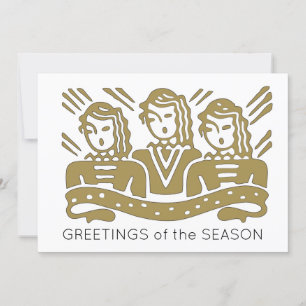 Music chorus Christmas choir greeting card