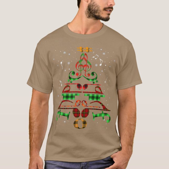 Music Christmasree Music Notesreble Clef Decor fri T-Shirt (Front)