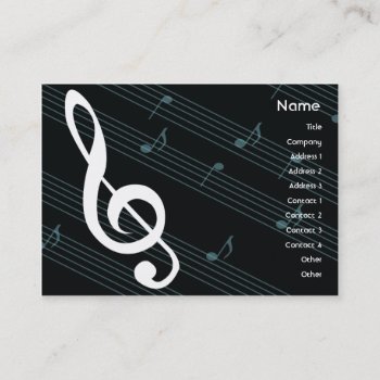 Music - Chubby Business Card by ZazzleProfileCards at Zazzle
