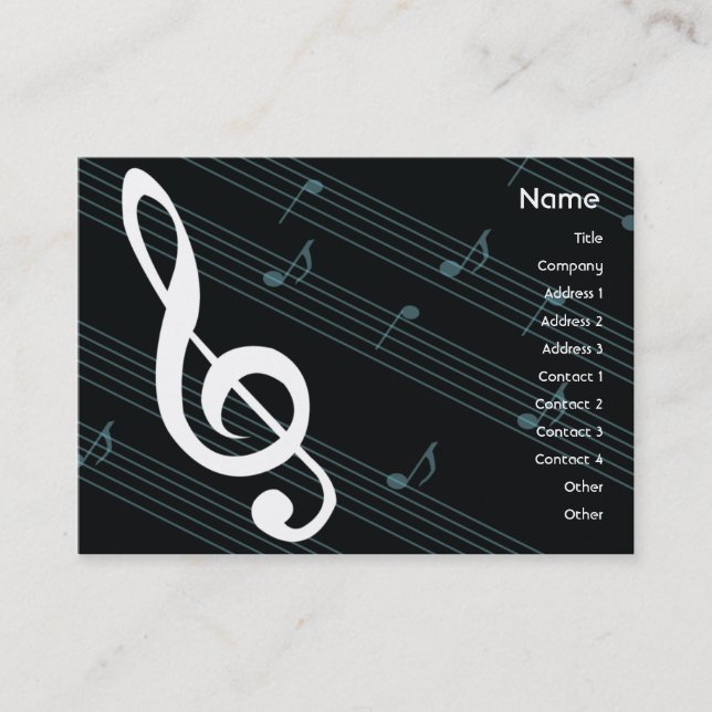 Music - Chubby Business Card (Front)