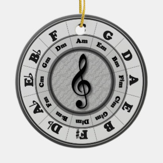 Music Circle of Fifths Ceramic Ornament