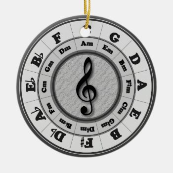Music Circle Of Fifths Ceramic Ornament by chmayer at Zazzle