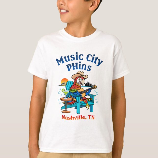 Music City Phins Kids Front Logo T-Shirt (Front)