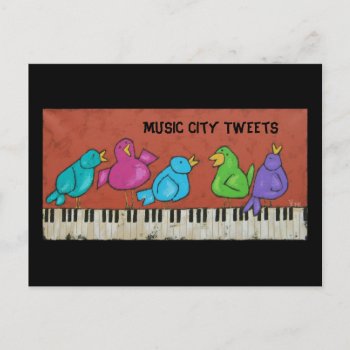 Music City Tweets Postcard by ronaldyork at Zazzle
