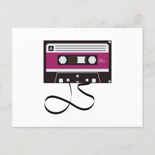 Music Classic Cassette Tape Vintage Retro 1980s Holiday Postcard
