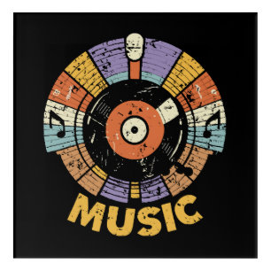 music classic retro acrylic print