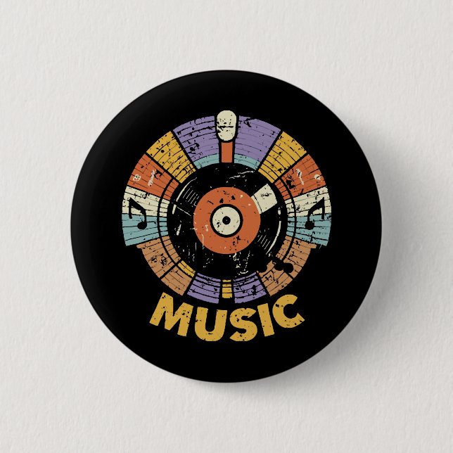 music classic retro button (Front)