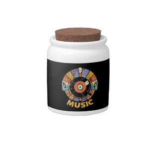 music classic retro candy jar