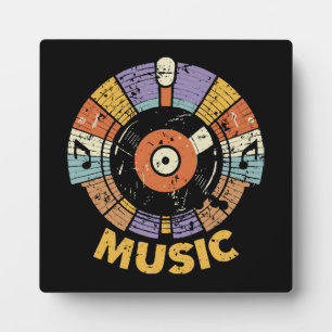 music classic retro plaque