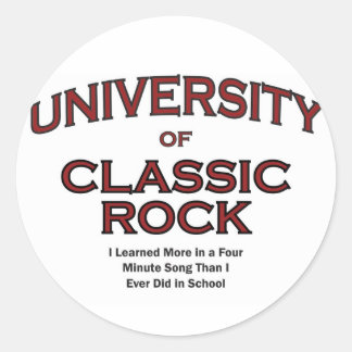 MUSIC-CLASSIC ROCK CLASSIC ROUND STICKER