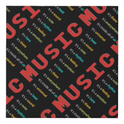 Music Classroom Band Orchestra Vocal Faux Canvas Print
