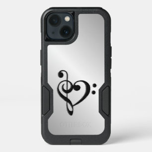 Music Clef Heart Distressed iPhone 13 Case
