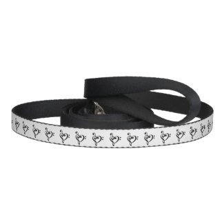 Music Clef Heart Dog Leashes