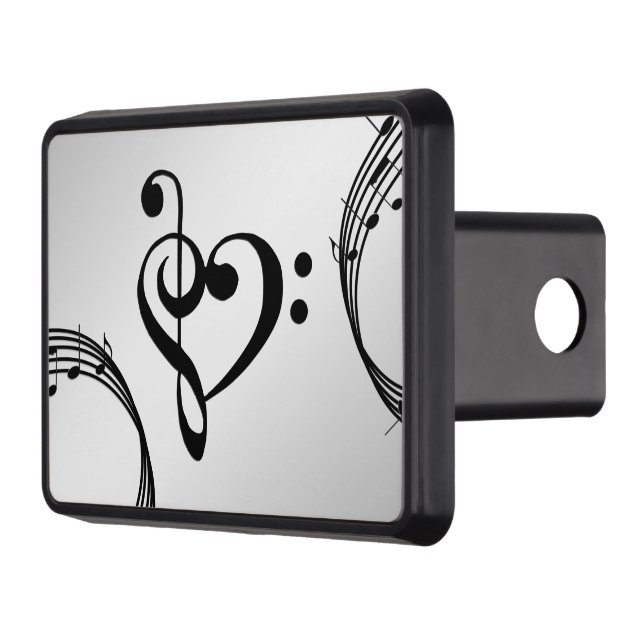 Music Clef Heart Hitch Cover (Left)